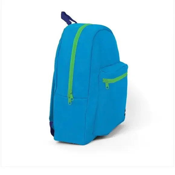 B-WAP School Backpack | Lightweight Canvas Travel Hike Daypack Bag Front Pocket - Picture 3 of 4